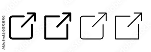 External link icon symbol for apps and websites. link sign and symbol. hyperlink symbol