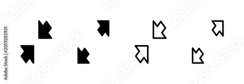 Fullscreen Icon symbol for apps and websites. Expand to full screen sign and symbol. Arrows symbol
