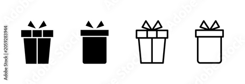 Gift icon symbol for apps and websites. gift sign and symbol. birthday gift