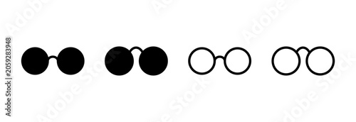 Glasses icon symbol for apps and websites. Glasses sign and symbol