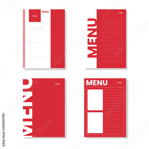 Design set menu restaurant layout unique abstract unique