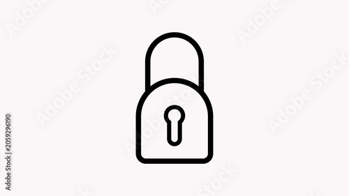 Lock security symbol padlock sign protection safety lockout closed secure access.