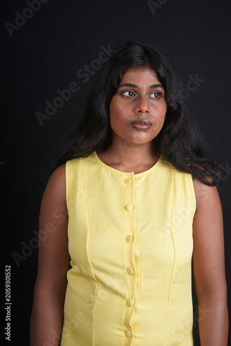 Beauty Portrait of Dusky-Skinned Woman