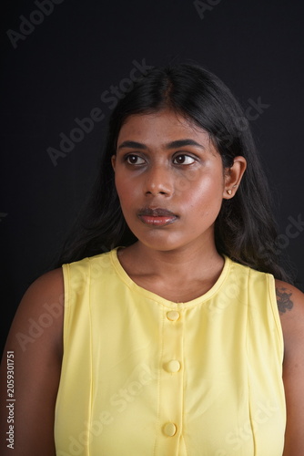 Beauty Portrait of Dusky-Skinned Woman
