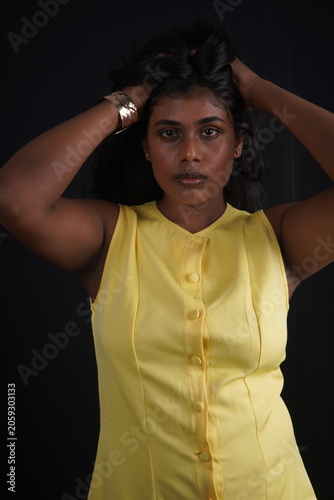 Beauty Portrait of Dusky-Skinned Woman