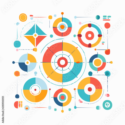 Abstract Geometric Infographic Elements