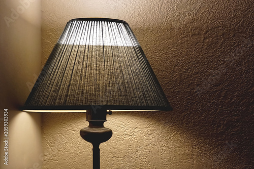 Light with a shade at a corner