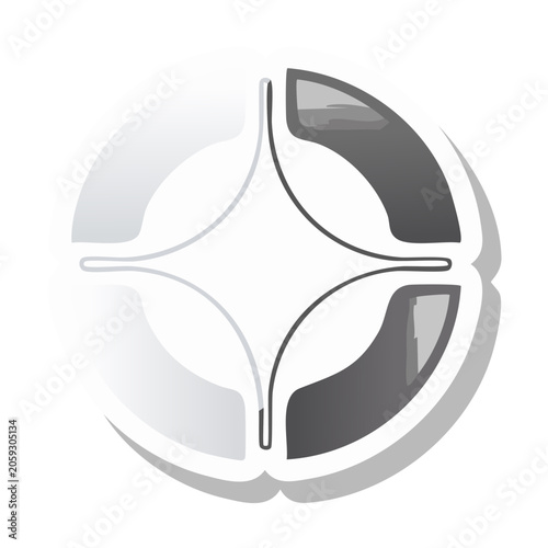 Symmetrical Geometric Petal Icon