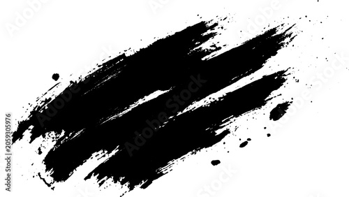 Quadro su tela Vector paint brush spot Hand painted background Ink scribble dab clipart vector