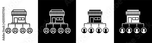 Konstfotografi Reseller white and black icon set design