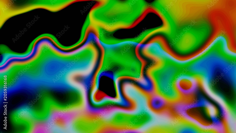 Fototapeta premium Colorful Abstract Fluid Gradient Background With Neon Light Wave Texture
