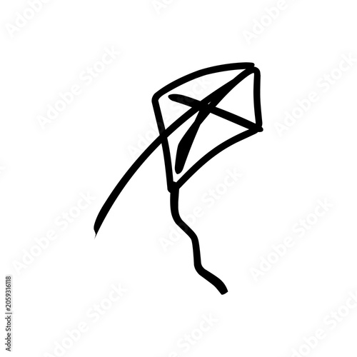 vector illustration of a kite