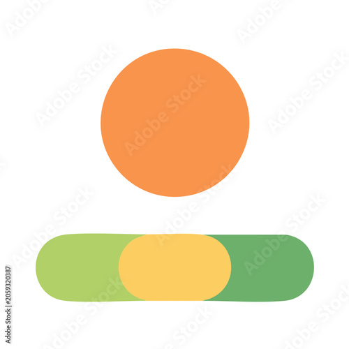 Flat design traffic light icon