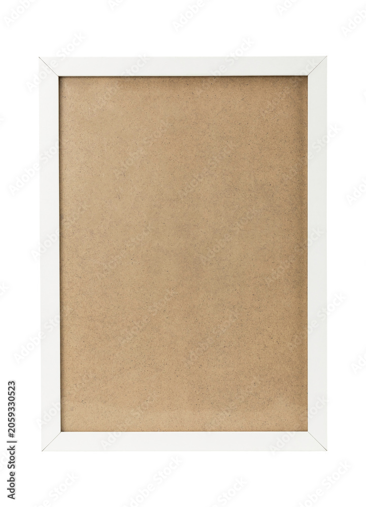 Fototapeta premium Blank picture frame with cardboard backing template for mockup, artwork presentation and product display