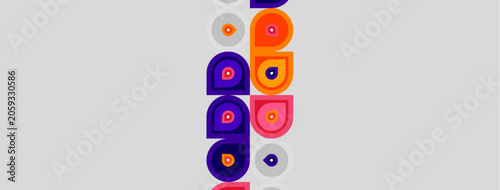 Fotografie Colorful circles, purple, orange, yellow