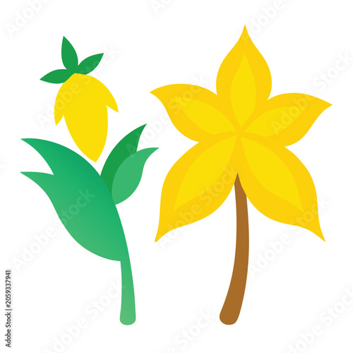 vector illustration of leaves