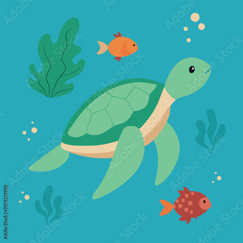 turtle swimming in the sea