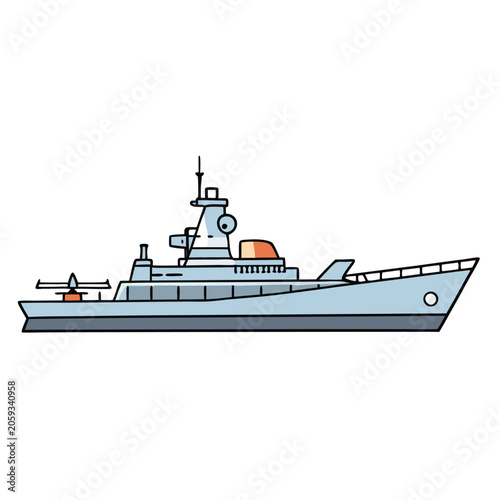 Vector illustration of a cruise ship