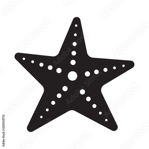 starfish flat icon vector illustration
