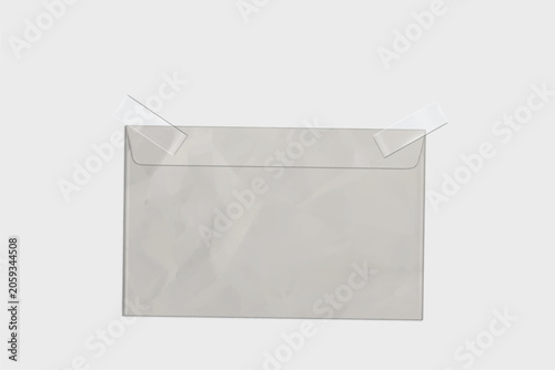 Photos Crumpled envelope with tape white background studio shot