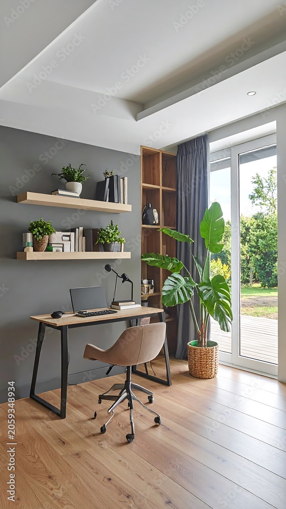 Fototapeta premium Modern Home Office Interior.