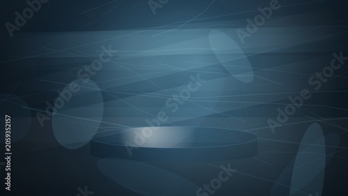 Blue geometric sphere on solid background