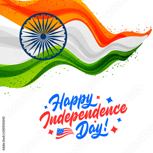 vector independence day with decoration