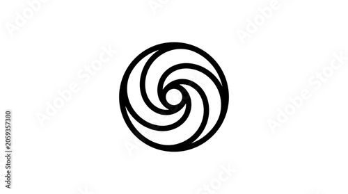 Bilde på lerret Abstract Swirl Symbol on White Background