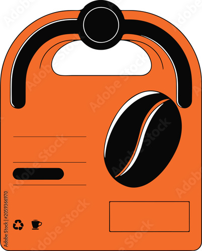 Coffee Packaging Bag Design – Modern Flat Vector Product Mockup Illustration