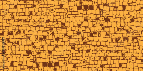 Canvastavla Background of yellow gold golden grunge amber honey mustard brown color sky background with stormy clouds
