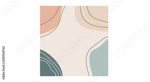 Abstract organic shapes background with earth tone colors