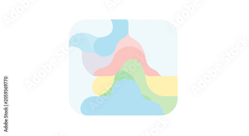 Abstract pastel wavy background with overlapping soft fluid shapes.