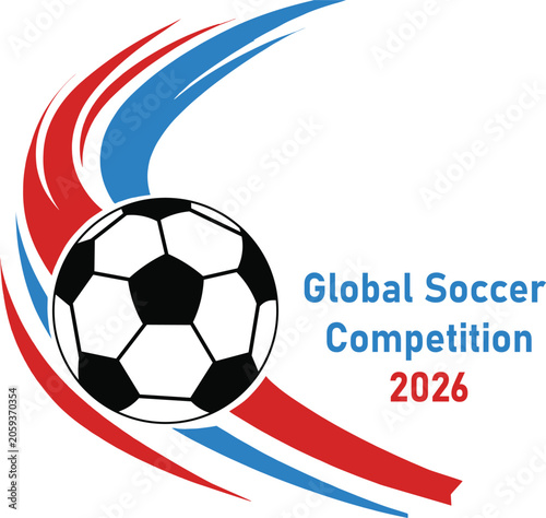 Global soccer competition 2026 official logo design