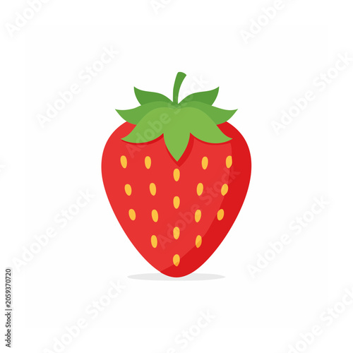 Flat design strawberry icon