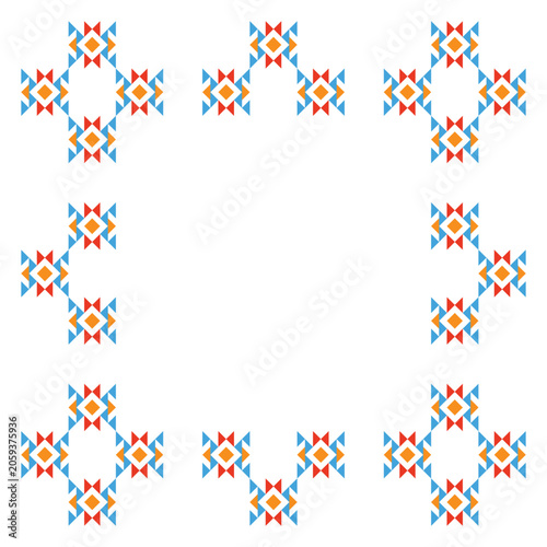 ethnic tribal border frame pattern and ornament