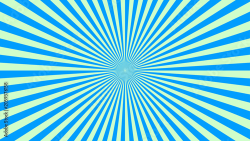 Εκτύπωση καμβά Vibrant blue and yellow sunburst pattern with a central focal point