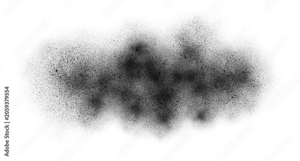 Fototapeta premium Artistic black Spray Paint Background Isolated on transparent background