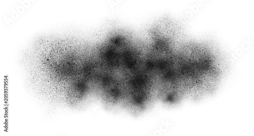 Artistic black Spray Paint Background Isolated on transparent background