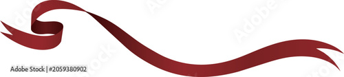 Red Ribbon Decoration for Greeting Cards