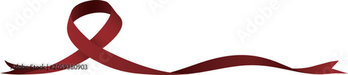 Red Ribbon Decoration for Greeting Cards
