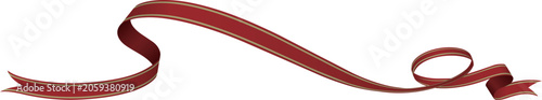Red Ribbon Decoration for Greeting Cards