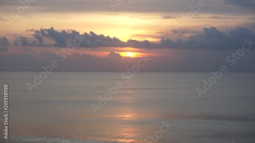Golden ocean horizon background for travel wellness campaigns