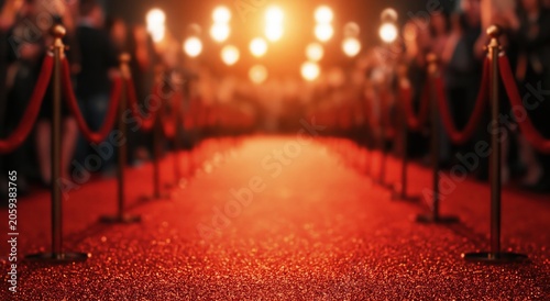 Red carpet entrance at a luxury celebrity event symbolizing fame and glamour prestige