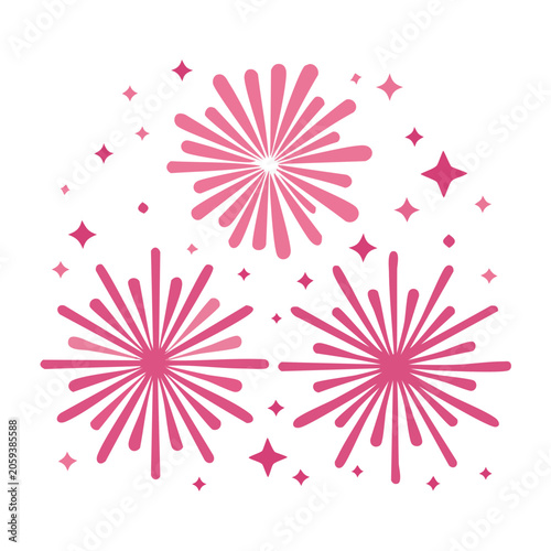 Pink floral pattern with red flowers