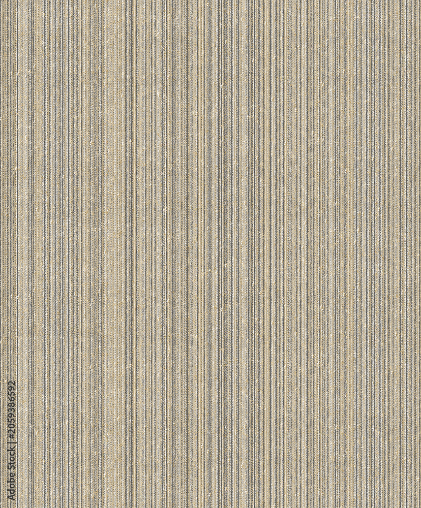 Fototapeta premium Seamless fine ribbed woven stripe pattern with ultra-thin vertical lines in natural beige and gray texture
