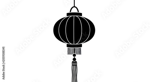 Schilderij op canvas Chinese Lantern Vector Illustration