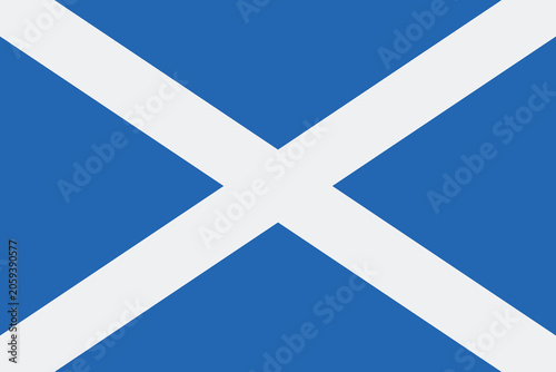 Bilde på lerret Saint Andrews Cross flag of Scotland vector illustration on a blue background