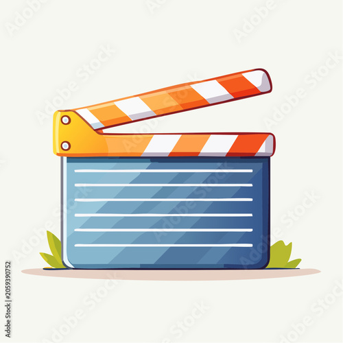 Cartoon Clapperboard for Filmmaking and Production