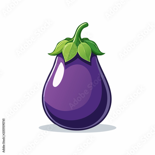 Cartoon Eggplant Illustration