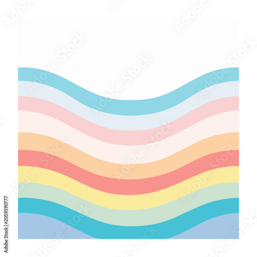 Colorful Abstract Wave Pattern on White Background